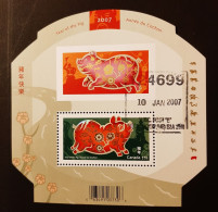 Canada 2007  USED Sc 2202   1.55$ Souvenir Sheet, Year Of The Pig - Gebraucht