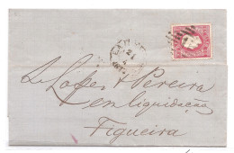 Portugal, 1875, # 40 Ferróviário, Para Figueira - Covers & Documents