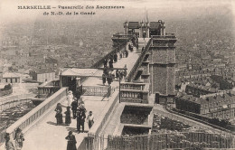 FRANCE - Marseille - Passerelle Des Ascenseurs De ND De La Garde - Animé - Carte Postale Ancienne - Notre-Dame De La Garde, Lift En De Heilige Maagd