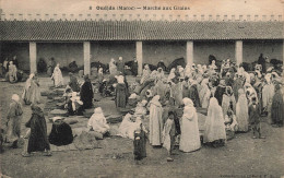 MAROC - Oudjda - Marché Aux Grains - Animé - Carte Postale Ancienne - Other & Unclassified