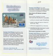 CARTA CREDITO SCADUTA 2008 VISA BANCA POPOLARE ROMAGNA EMESSA EUROPA CARD SHOW IN FOLDER (239 -INMK - Krediet Kaarten (vervaldatum Min. 10 Jaar)