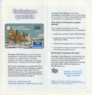 CARTA CREDITO SCADUTA 2008 VISA BANCA POPOLARE ROMAGNA EMESSA EUROPA CARD SHOW IN FOLDER (254 - INMK - Krediet Kaarten (vervaldatum Min. 10 Jaar)