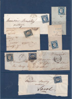 France N°4 Sur Fragments - 7 Exemplaires - B - 1849-1850 Cérès