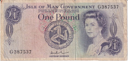 BILLETE DE LA ISLA DE MAN DE 1 POUND DEL AÑO 1972 A 1975 - 1 Pond