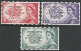 Australia. 1953 Coronation. MH Complete Set. SG 264-266 - Mint Stamps