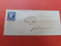 Napoléon ND 20ct Sur Lettre Sans Texte De Rennes Pour Ploërmel En 1856 - Ref  2883 - 1849-1876: Periodo Classico