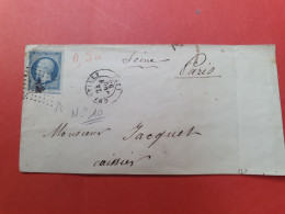 Napoléon ND 25ct ( N° 10 ) Sur Enveloppe De Chantilly Pour Paris En 1853 - Ref  2885 - 1849-1876: Période Classique