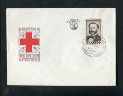 "SAARLAND" 1953, Mi. 343 "Rotes Kreuz" FDC (5321) - FDC