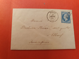 Napoléon 20ct Sur Enveloppe De Rouen Pour Elbeuf En 1863 - Ref  2890 - 1849-1876: Periodo Classico