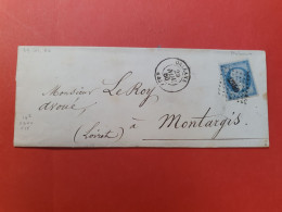 Napoléon 20ct Sur Lettre Sans Texte De Orléans Pour Montargis En 1860 - Ref  2897 - 1849-1876: Periodo Classico