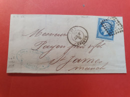 Napoléon 20ct Sur Lettre Avec Texte De Nantes Pour St James En 1862 - Ref  2898 - 1849-1876: Classic Period