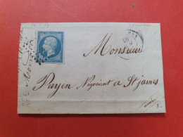 Napoléon ND 20ct Sur Lettre Avec Texte De Avranches Pour St James En 1859 - Ref  2902 - 1849-1876: Periodo Classico