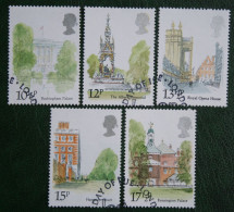 Famous Buildings London Landmarks (Mi 836-840) 1980 Used Gebruikt Oblitere ENGLAND GRANDE-BRETAGNE GB GREAT BRITAIN - Usati