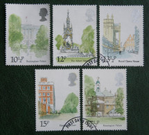 Famous Buildings London Landmarks (Mi 836-840) 1980 Used Gebruikt Oblitere ENGLAND GRANDE-BRETAGNE GB GREAT BRITAIN - Usati