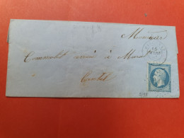 Napoléon 20ct Sur Lettre Sans Texte De Marcenat Pour Murat - Ref  2912 - 1849-1876: Periodo Classico