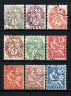 Crète - 1902 -  Type Blanc Et Mouchon   - N° 1 à 9 - Oblitéré - Used - Unused Stamps