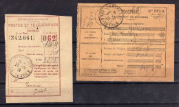 FRANCE Beau Lot De Récépissés (mandat, Recommandé,chargé) 1913 à 1922 A VOIR - Briefe U. Dokumente