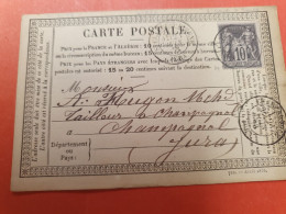 Carte Précurseur De St Claude Pour Champagnol En 1878  - Ref  2919 - 1877-1920: Semi-Moderne