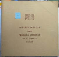 Album Classeur Pour Feuilles Entières - 24 Pages Cristal Pour Ranger 48 Feuilles Format 30.5 X 29.5 Cm, Avec Répertoire - Albums Pour Feuilles Complètes