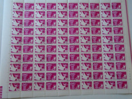 ZA484.13 ROMANIA   Sheet With   100 Stamps 20b  PORTO  Postage Due - Cancel Bucuresti    1974 - Autres & Non Classés