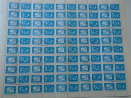 ZA484.16 ROMANIA   Sheet With   100 Stamps 5b  PORTO  Postage Due - Cancel Bucuresti    1974 - Altri & Non Classificati