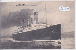 PAQUEBOTS- LE MAURETANIA DE LA CUNARD LINE EN RADE DE CHERBOURG - Paquebots