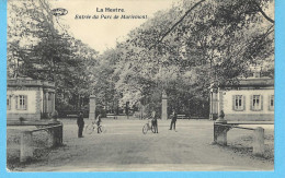 La Hestre (Manage)-1924-Entrée Du Parc De Mariemont Près De Morlanwelz-Animée-Vélo-Timbre Roi Albert 1er Type "Houyoux" - Manage