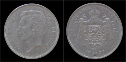 Belgium Albert I 20 Frank (4belga) 1931FR-pos A - 20 Francs & 4 Belgas