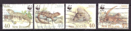 New Zealand / Nieuw Zeeland 1160 T/m 1163 Used WWF WNF Animals Nature (1991) - Gebraucht