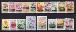 CONGO  MNH **  1960 Fleurs Surcharges - Unused Stamps