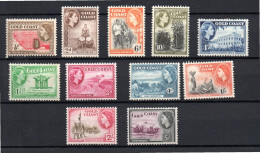 Goldcoast 1953/54 Old Set Def.stamps (Michel 138/41+143/49) Nice MLH - Côte D'Or (...-1957)