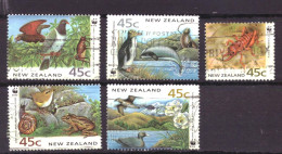 New Zealand / Nieuw Zeeland 1290 T/m 1294 Used WWF WNF Animals Nature (1993) - Used Stamps