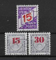 Liechtenstein 1928 Portomarken Mi.Nr. 15/23/26 Gestempelt - Postage Due