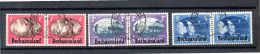 Bechuanaland 1945 Set Overprinted Pairs Stamps (Michel 112/17) Nice Used - 1885-1964 Protectorat Du Bechuanaland