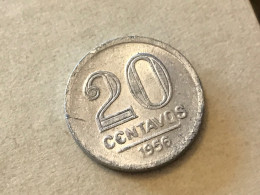 Münze Münzen Umlaufmünze Brasilien 20 Centavos 1956 - Brésil