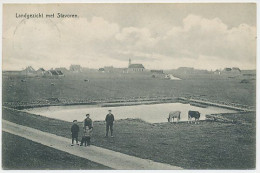 04- Prentbriefkaart Stavoren 1909 - Landgezicht - Stavoren