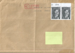 Curiosité : 2 Timbres D'Andorre à L'effigie De Pasteur Ayant Circulé En France (env. 16 X 23) - Louis Pasteur