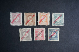 (T6) Portugal - 1911 Postage Due Complete Set - Af. P14 To 20 (MH) - Nuovi