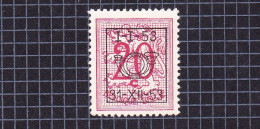 1951 Nr PRE632(*) Zonder Gom.Heraldieke Leeuw:20c.Opdruk I-I-53  / 31-XII-53. - Typo Precancels 1929-37 (Heraldic Lion)