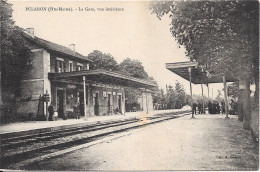 52 ECLARON - La Gare Vue Intérieure - Animée - ETAT - Eclaron Braucourt Sainte Liviere