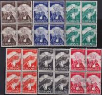 Suriname   .   NVPH     .   151/156 Blokken Van 4   .   O   .   Gestempeld   .   /   .   Cancelled - Suriname ... - 1975