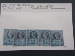 LOT  Gd. BRETAGNE N°95 X 5ex. NEUF** TB COTE 150 EUROS  VOIR SCANS - Unused Stamps