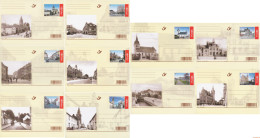 België 2005 - OBP:BK 134/143, Postcard - XX - Then And Now - Geïllustreerde Briefkaarten (1971-2014) [BK]