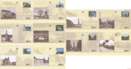 België 2008 - OBP:BK 175/184, Postcard - XX - Then And Now - Geïllustreerde Briefkaarten (1971-2014) [BK]