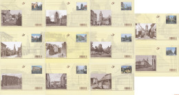België 2009 - OBP:BK 185/195, Postcard - XX - Then And Now - Illustrated Postcards (1971-2014) [BK]