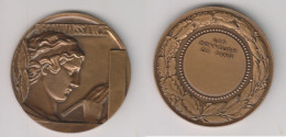 M.DELANNOY MEDAILLE BRONZE ART DECO RECONNAISSANCE LES DONNEURS DE SANG - Boites à Tabac Vides