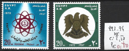 EGYPTE 893-94 ** Côte 2.50 € - Unused Stamps