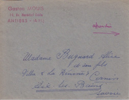 Lettre Obl. Antibes Le 10 XII 51 Sur 70c X 10 Et 80c X 10 Dulac N° 687, 688 (tarif Du 8/12/51, Premiers Jours) - 1944-45 Marianne De Dulac