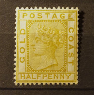 01 - 24 // Gold Coast - Côte D'Or - 1876 - N°4 * - MH - Old Stamps Victoria - Goldküste (...-1957)