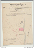 RARE Ancien Plan Original De Géomètre Perte 1903 Commune LOMME Croix De Pierre  Plan & Surface Prop DESRUELLE à POLLET - Mapas Topográficas